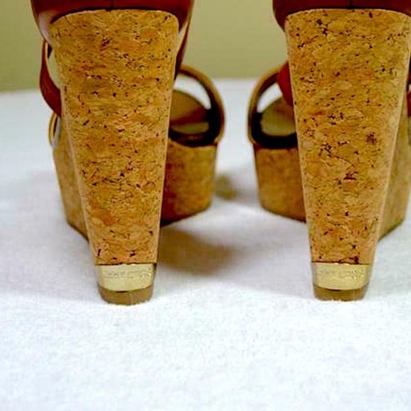 🆕🏷️Jimmy Choo “Portia 120” Brown Leather Ankle Wrap Wedge Sandals   🇪🇸 - Picture 7 of 7